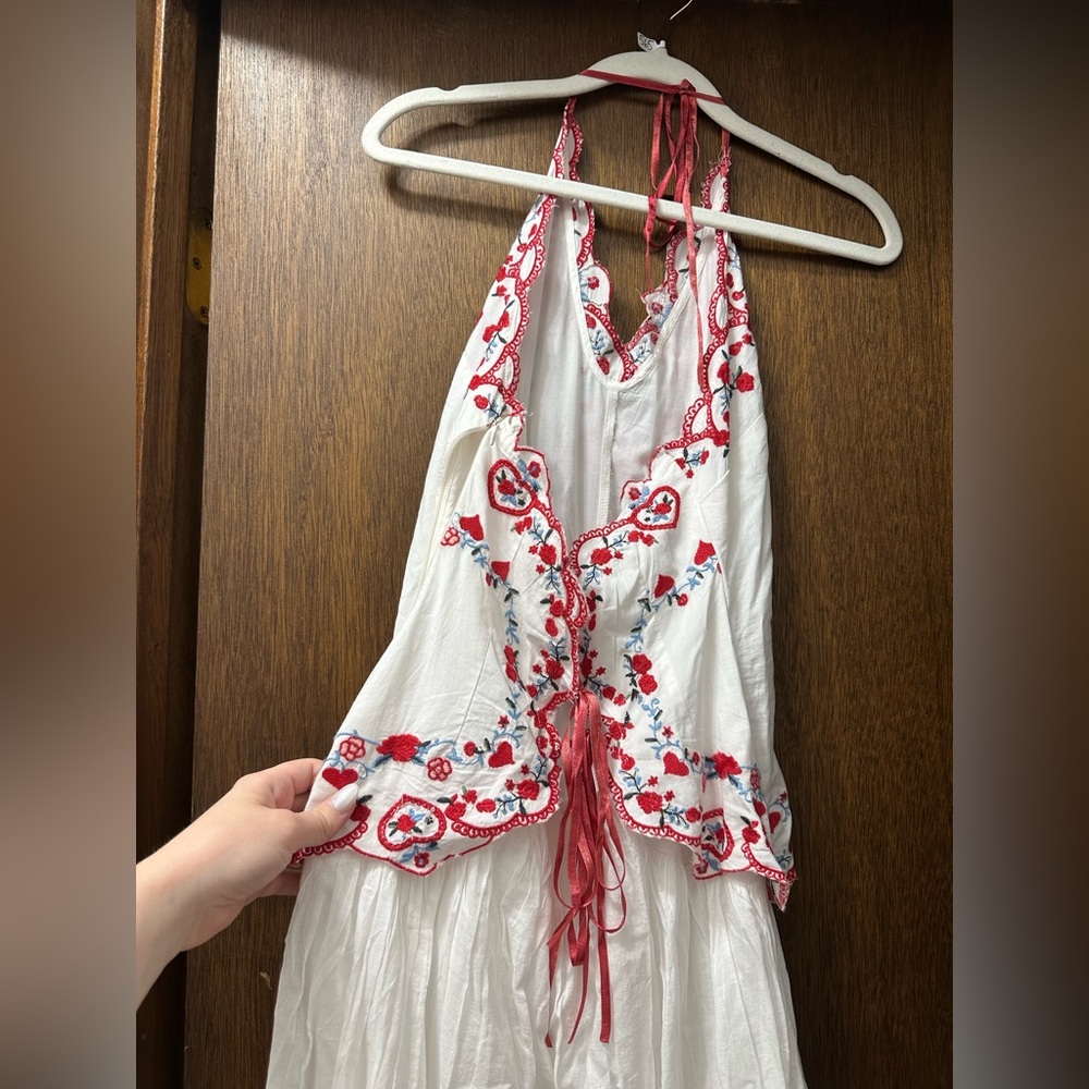 FREE PEOPLE NWT Valenciana White Midi Dress - Picture 6 of 9